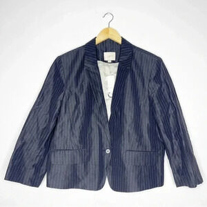 Loft Stripe Blazer Jacket Size 18 NWT $128
